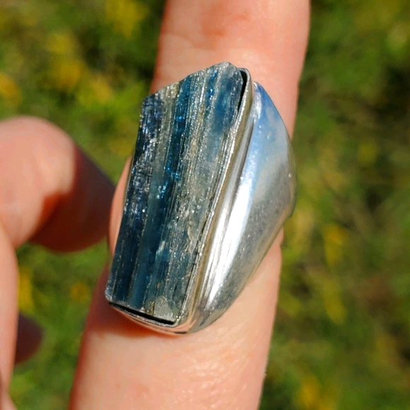 New Men's Kyanite 925 Silver Statement Ring. - Picture 1 of 12